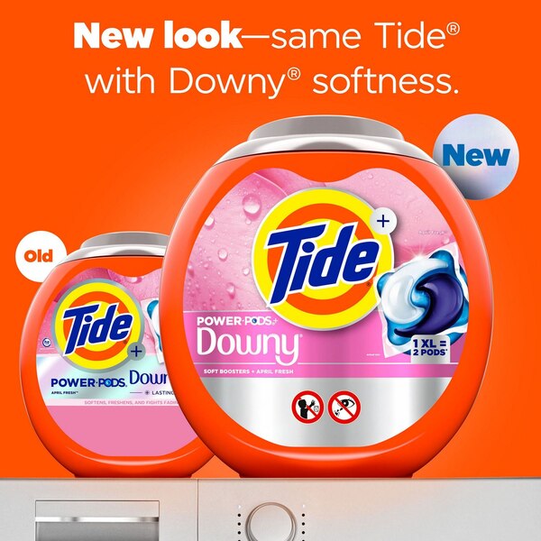 Tide+ Laundry Detergent Pods with Downy Soft Boosters, April Fresh Scent, 25 ct