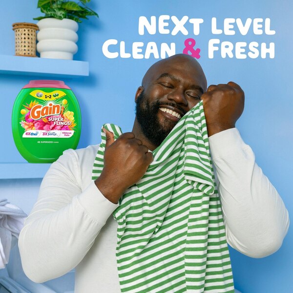 Gain Super Flings Laundry Detergent, Happy Hibiscus Hula, 25 ct