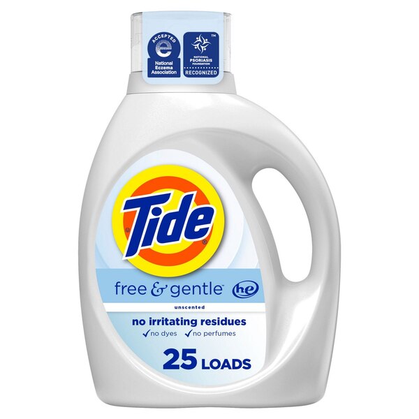 Tide Liquid Laundry Detergent, Free & Clear, 34 oz