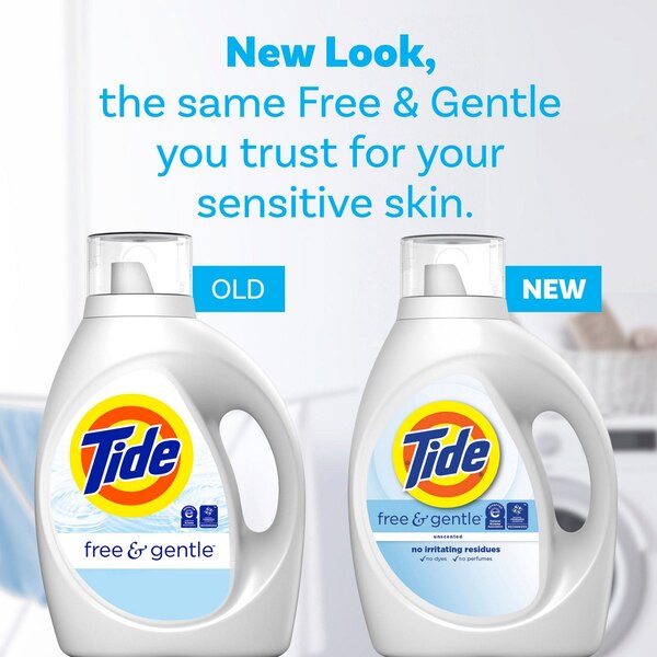 Tide Liquid Laundry Detergent, Free & Clear, 34 oz