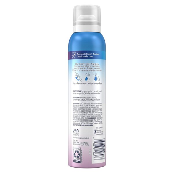Secret Whole Body Deodorant Spray, Lilac & Waterlily, 3.5 OZ