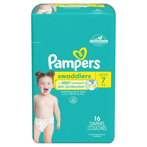 Pampers Swaddlers Size 7, Diapers, 16 CT