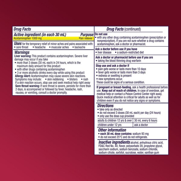 Vick's PainQuil Pain Relieving Liquid, Black Cherry, 12 OZ