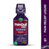 Vicks PainQuil PM Pain Relieving Liquid and Sleep Aid, Midnight Cherry, 12 OZ, thumbnail image