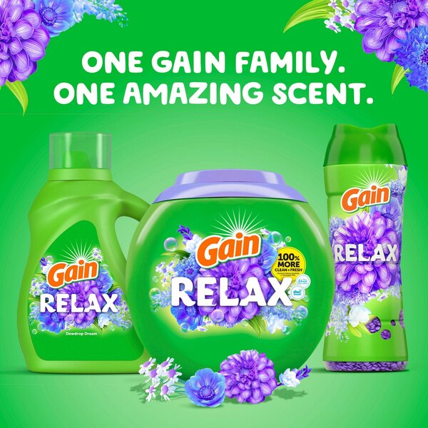 Gain Relax In-Wash Scent Booster Beads, Relax Dewdrop Dream Scent, 12.2 oz