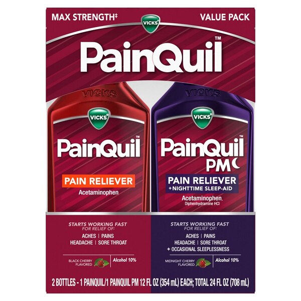Vicks PainQuil Day/Night Acetaminophen Combo Pack, 24 OZ