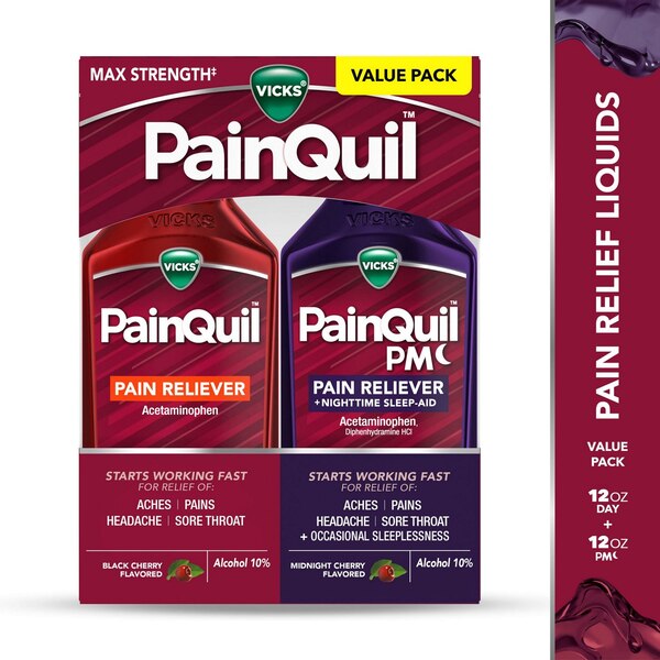 Vicks PainQuil Day/Night Acetaminophen Combo Pack, 24 OZ