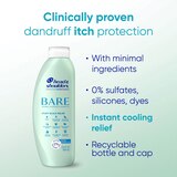 Head & Shoulders Bare Anti-Dandruff Shampoo, Itchy Scalp Relief, 13.5 OZ, thumbnail image