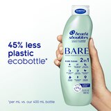 Head & Shoulders Bare Anti-Dandruff 2-in-1 Shampoo & Conditioner, Pure Clean, 13.5 OZ, thumbnail image