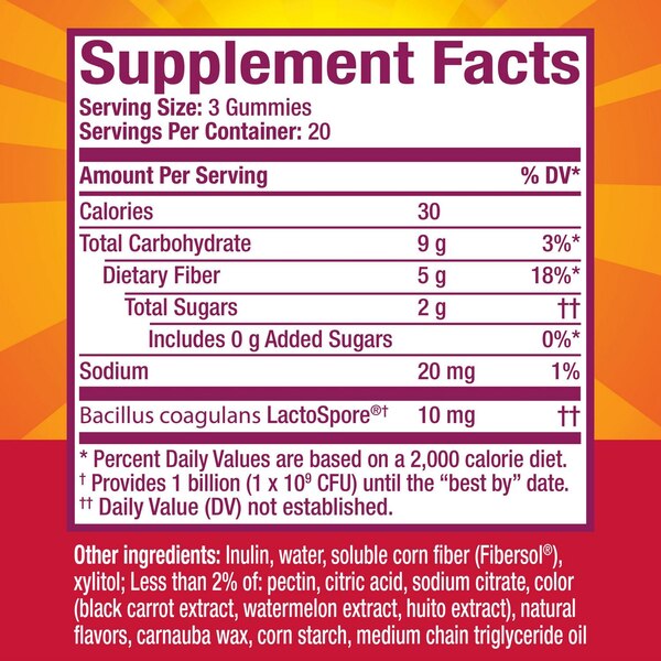 Metamucil Fiber Gummies Plus Probiotic, 60 CT