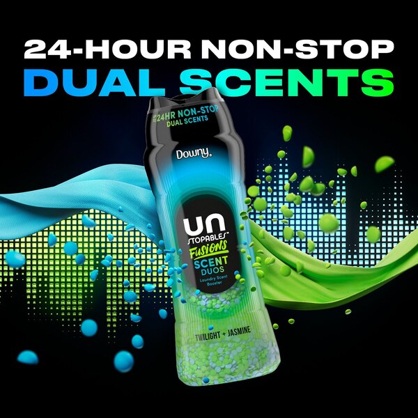 Downy Unstopables Fusions Scent Duos Laundry Scent Booster Beads, Twilight & Jasmine Scent, 6.9 oz