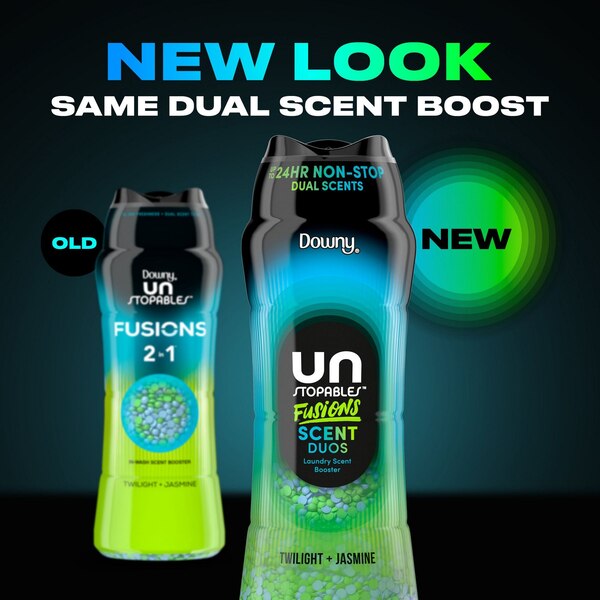 Downy Unstopables Fusions Scent Duos Laundry Scent Booster Beads, Twilight & Jasmine Scent, 6.9 oz