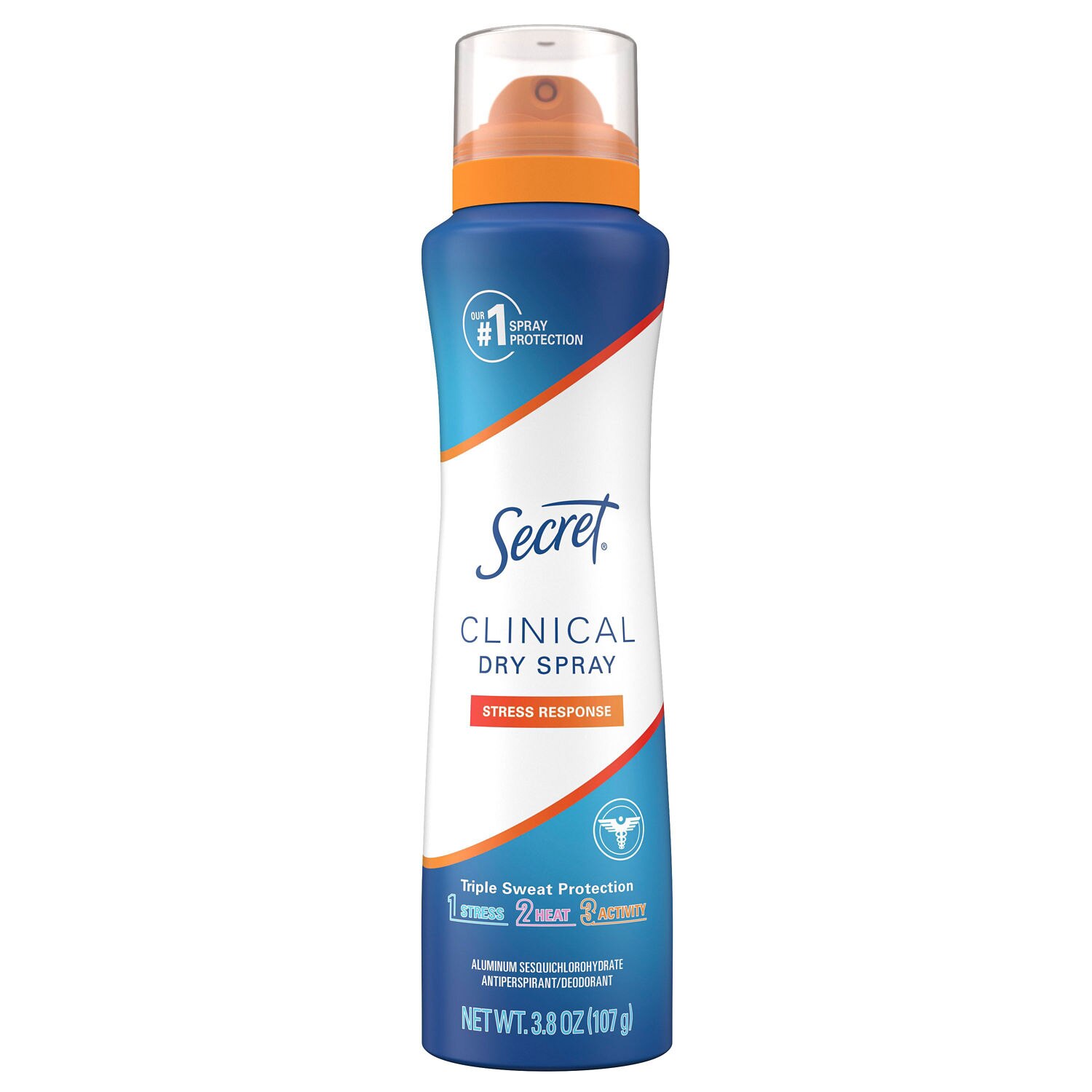 Secret Clinical Dry Spray Antiperspirants, Stress Response, 3.8 OZ