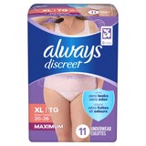Always Discreet Incontinence Underwear, XL, 11 CT, thumbnail image