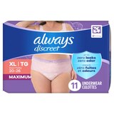 Always Discreet Incontinence Underwear, XL, 11 CT, thumbnail image