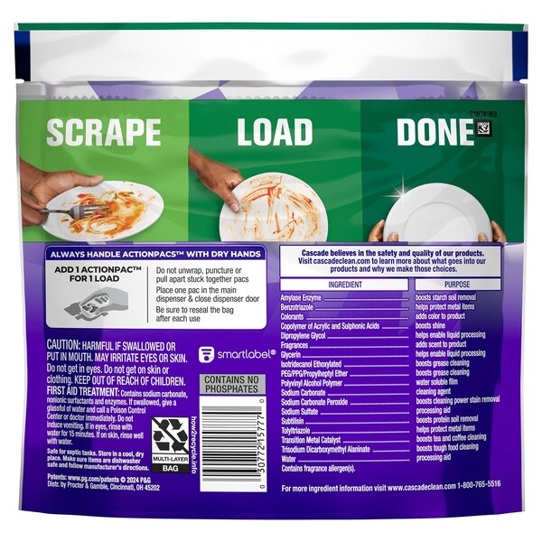 Cascade Fresh Platinum Plus Dishwasher Detergent, 9 ct