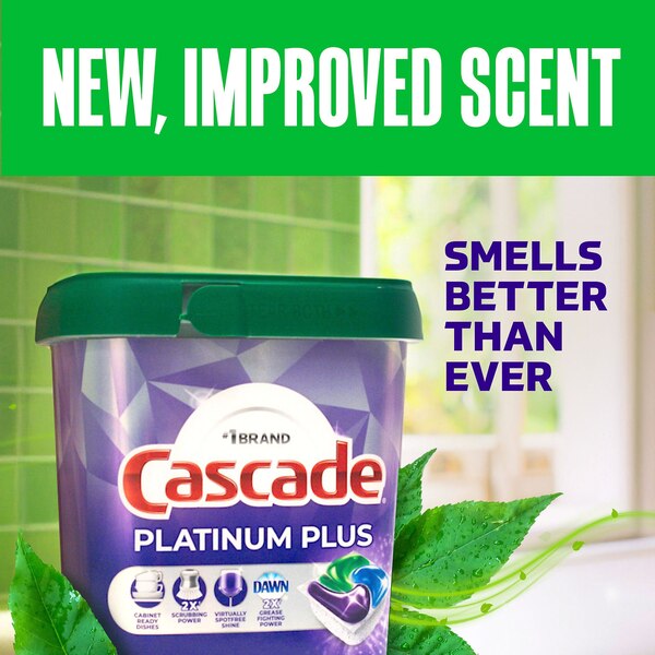 Cascade Fresh Platinum Plus Dishwasher Detergent, 9 ct