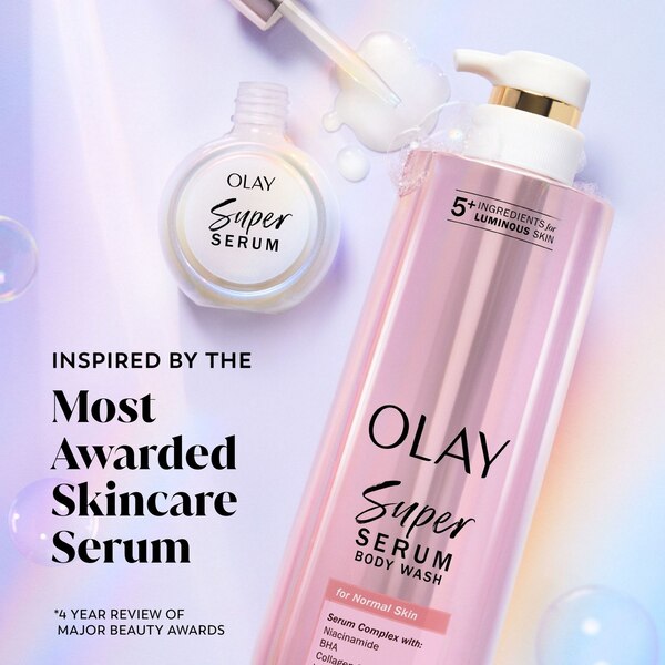 Olay Super Serum Body Wash For Normal Skin, 18.5 oz