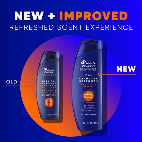 Head & Shoulders Clinical Strength Dry Scalp Rescue 2-in-1 Shampoo & Conditioner, 13.5 OZ