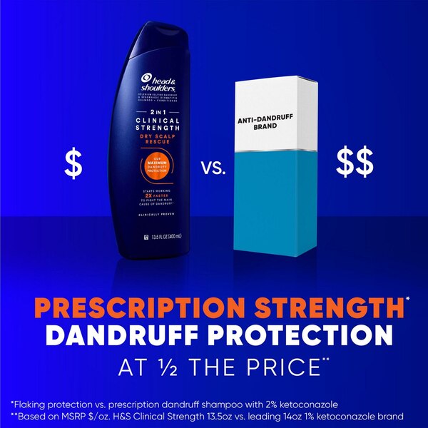Head & Shoulders Clinical Strength Dry Scalp Rescue 2-in-1 Shampoo & Conditioner, 13.5 OZ