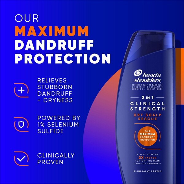 Head & Shoulders Clinical Strength Dry Scalp Rescue 2-in-1 Shampoo & Conditioner, 13.5 OZ