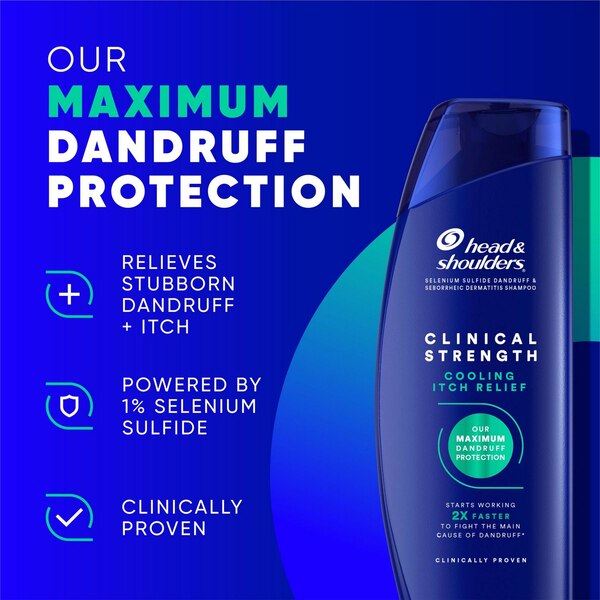 Head & Shoulders Clinical Strength Dandruff Defense Intensive Itch Relief Shampoo, 13.5 OZ
