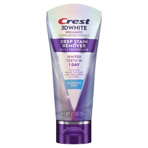 Crest 3D White Brilliance Deep Stain Remover Daily Toothpaste, Dazzling Mint