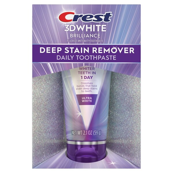 Crest 3D White Brilliance Deep Stain Remover Daily Toothpaste, Ultra White
