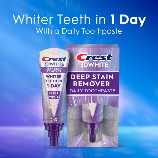Crest 3D White Brilliance Deep Stain Remover Daily Toothpaste, Ultra White