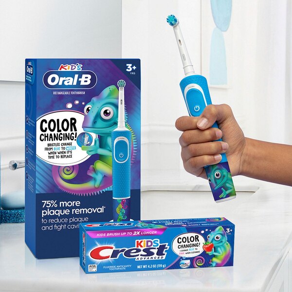 Crest Kids Advanced Fluoride Anticavity Color Changing Toothpaste, Ages 3+, Strawberry, 4.2 OZ