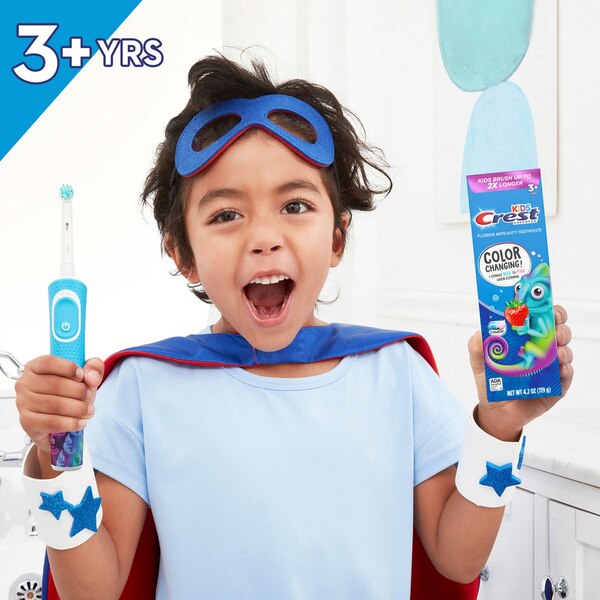 Crest Kids Advanced Fluoride Anticavity Color Changing Toothpaste, Ages 3+, Strawberry, 4.2 OZ