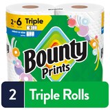 Bounty Prints Select-A-Size Paper Towels, 2 Triple Rolls, thumbnail image