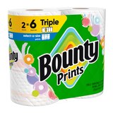 Bounty Prints Select-A-Size Paper Towels, 2 Triple Rolls, thumbnail image