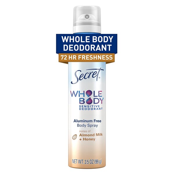 Secret Whole Body Spray, Almond Milk & Honey, 3.5 OZ