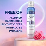 Secret Whole Body Deodorant Spray, Rosewater, 3.5 OZ, thumbnail image