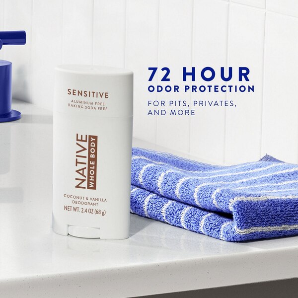 Native Sensitive Whole Body Deodorant, Coconut & Vanilla, 2.4 OZ
