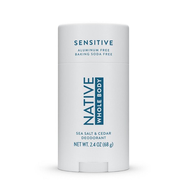 Native Sensitive Whole Body Deodorant, Sea Salt & Cedar, 2.4 OZ