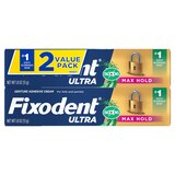 Fixodent Ultra Denture Adhesive Cream, Max Hold, 2.2 OZ, 2 CT, thumbnail image