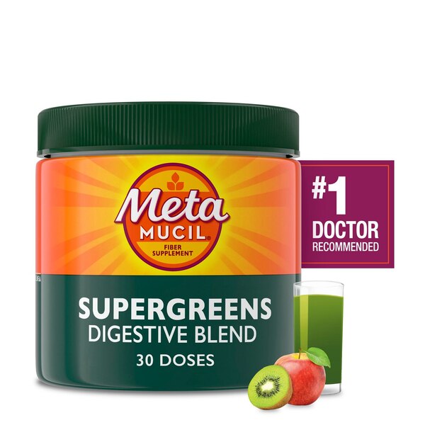 Metamucil Greens SuperFood Powder Fiber Supplement, 30 servings