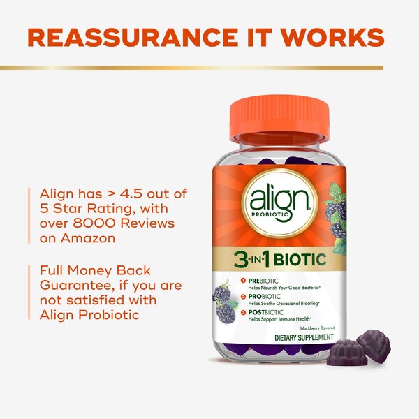 Align 3-in-1 Biotic Gummy, 50 CT