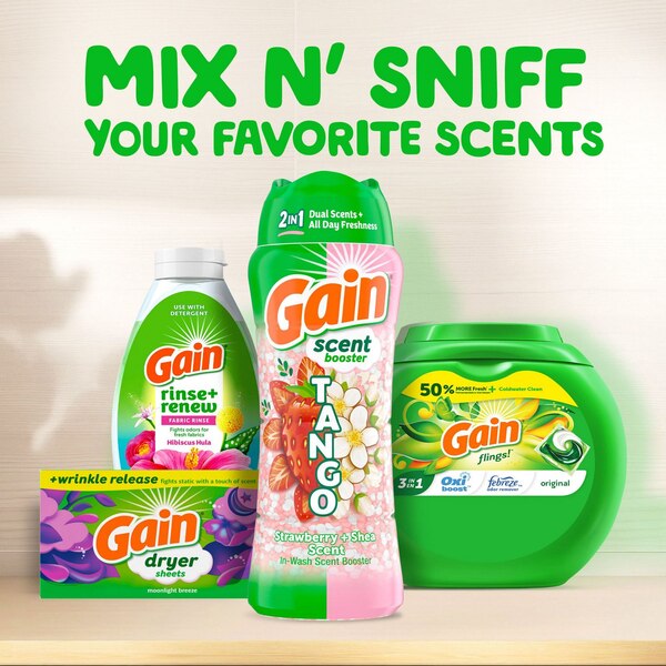 Gain Tango In-Wash Scent Booster Beads, Strawberry & Shea Scent, 21.1 oz