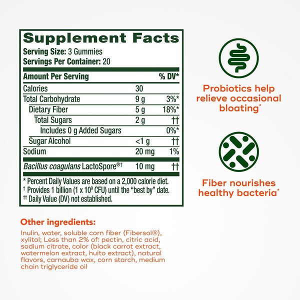 Align Bloating Relief Plus Fiber, 60 CT