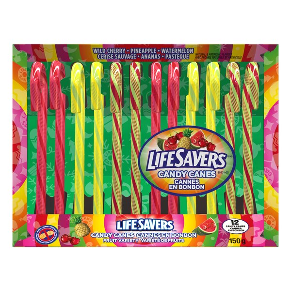 Lifesavers Canes 3 Flavor Assortment, 12 ct, 5.28 oz