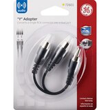 GE "Y" Adapter, Converts A Single RCA Connector Into A Dual Jack, thumbnail image