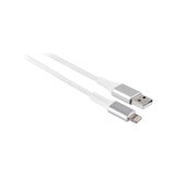 Philips USB to Lightning Cable, 6 ft, White, Braided, thumbnail image