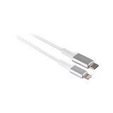 Philips USB-C to Lightning Cable, 3 ft, Braided, White, thumbnail image