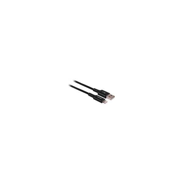 Philips AC Charger with USB A-Lightning Cable, 2 Ports, 2.4A, 6ft Braided, Black