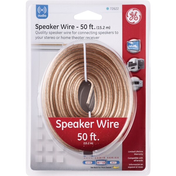 General Electric 72622 Speaker Wire, Gold, 50 ft