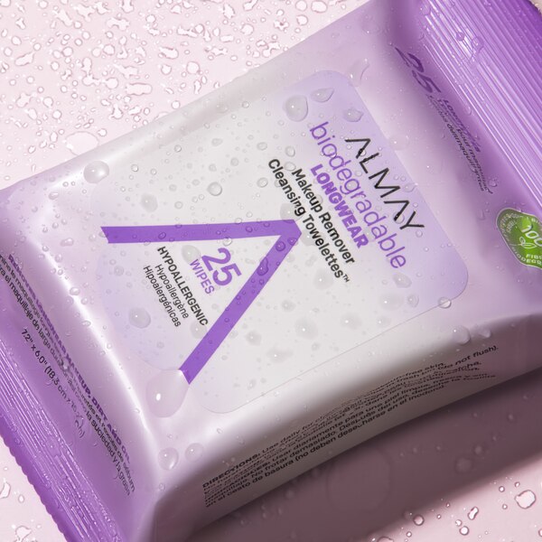 Almay Biodegradable Longwear Makeup Remover Cleansing Towelettes, 25CT