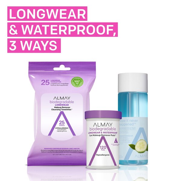 Almay Biodegradable Longwear & Waterproof Eye Makeup Remover Pads